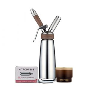 NitroPress Nitro Cold Brew Coffee Maker And Dispenser (Starter Kit with 10 N2 Chargers) Portable For Travel