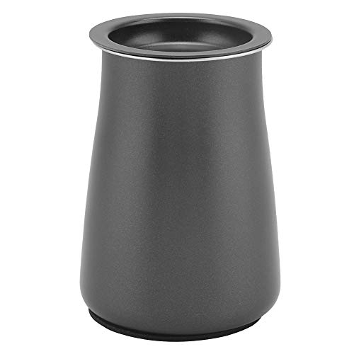 Coffee Mesh Strainer Sieve, Stainless Steel Coffee Powder Sieve Dustproof Flour Filter Cup Grinder Accessory 10.5*6*7.5cm/4.1*2.4*3in Bottle Size 3 in 1 Integrated Sieve Design(Black)