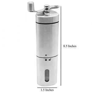 Nicos travel coffee grinder,Portable Manual Coffee Grinder Set Professional Conical Ceramic Burrs Stainless Steel Grinder
