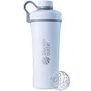 BlenderBottle Radian Shaker Cup Insulated Stainless Steel Water Bottle with Wire Whisk, 26-Ounce, Matte White