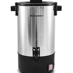 Elite Gourmet CCM-035 30 Cup Electric Stainless Steel Coffee Maker Urn, Removable Filter for Easy Cleanup, Two Way Dispenser with Cool-Touch Handles