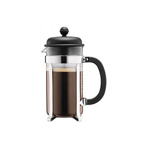 Bodum Caffettiera French Press Coffee Maker, 8 Cup, 1 Liter, 34oz with 2 Glass Mugs, 0.35 Liter, 12oz