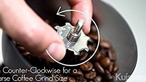 Kuissential Adjustable Coffee Bean Burr Grinder- Portable Ceramic Hand-cranked Grinder with Burr Mill for Precise Grind of Drip Coffee, Espresso, French Press Brew at Home or in the Office- 1 pk