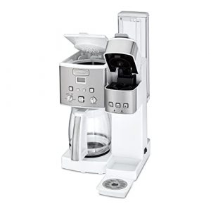 Cuisinart SS-15W Maker Coffee Center 12-Cup Coffeemaker and Single-Serve Brewer, White Stainless Steel