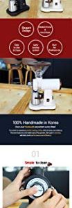 Urbanic 070s Electric Coffee Grinder (110~220v) / flat Titanium burr 60mm / 20 steps can be set (Pink) Mede in Korea