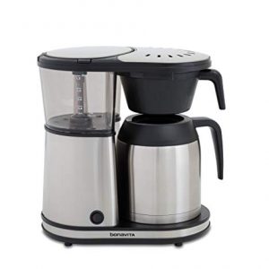Bonavita Connoisseur 8-Cup One-Touch Coffee Maker Featuring Hanging Filter Basket and Thermal Carafe, BV1901TS, Stainless Steel,