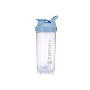 Water Bottles,Classic Gym Sports Bottle,Shaker Bottle,Salad Mixing Cup, with Stirring Ball, 24-Ounce Sports Bottle, Essential for Fitness Gifts(Blue) (Blue)