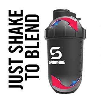 ShakeSphere Tumbler: Award Winning Protein Shaker Cup, 24oz ● Patented Capsule Shape Mixing ● Easy to Clean ● No Blending Ball Needed ● BPA Free ● Mix & Drink Shakes, Protein Powders (Rose Gold)