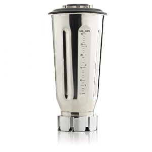 Omega BL360S 1-HP Blender Features Easy to Use Toggle Controls 32-Ounce Stainless Steel Blending Container Gripper Feet for Stability, Silver