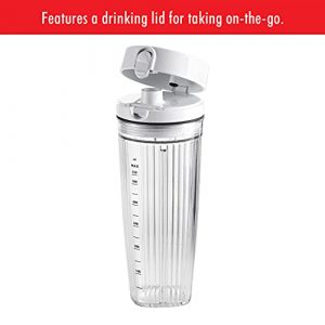 ZWILLING Enfinigy Personal Blender Jar with Drinking Lid and Vacuum Lid - White