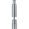 Pepper grinder one hand mill manual press bottle pepper mill grinding stainless steel refillable spice grinder mill for salt pepper and seasoning(5.98x1.06x1.06inches)