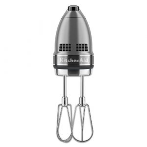 KitchenAid KHM7210CU 7-Speed Digital Hand Mixer with Turbo Beater II Accessories and Pro Whisk - Contour Silver