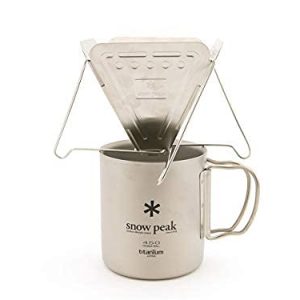 Snow Peak Collapsible Coffee Drip - Compact Camping & Backpacking Gear - Stainless Steel - 4.9 oz