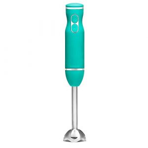 Chefman Immersion Stick Hand Blender with Stainless Steel Blades, Powerful Electric Ice Crushing 2-Speed Control Handheld Food Mixer, Purees, Smoothies, Shakes, Sauces & Soups, Turquoise