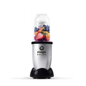M.B Magic Bullet Essential Personal Blender, Silver - 250W Motor with Tall Cup, stainless steel cross blade and 1 to-go lid