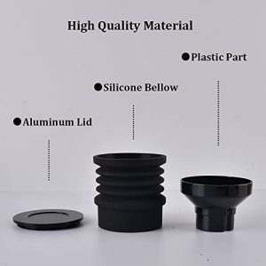 Coffee Grinder Single Dose Hopper for Eureka Mignon Grinder Coffee Grinder Accessories Hand Pressure Silicone Bellow to Clean and Collect Coffee Grounds for Commercial Burr Coffee Grinder