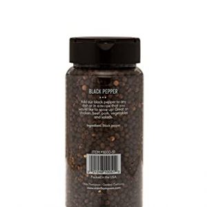 Olde Thompson Black Pepper, 5.8oz - Must have Kitchen Essential, Pantry or Spice Rack Necessity, Great for Seasoning Fish, Poultry, Popcorn, Chips, Eggs, and Meat, Perfect for Cooking and Grilling