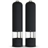 Electric Salt and Pepper Grinder Set - Automatic, Refillable, Battery Operated Spice Mills with Light - One Handed Push Button Peppercorn Grinders and Sea Salt Mills