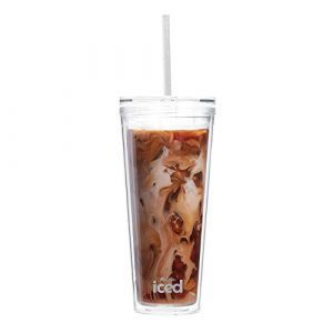 Mr. Coffee Iced Coffee Tumbler, 22 Oz., with Lid and Straw, Clear