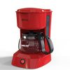 Better Chef Basic Coffee Maker | 4-Cup | Pause-N-Serve | Carafe Warmer | Reservoir Window (Red)