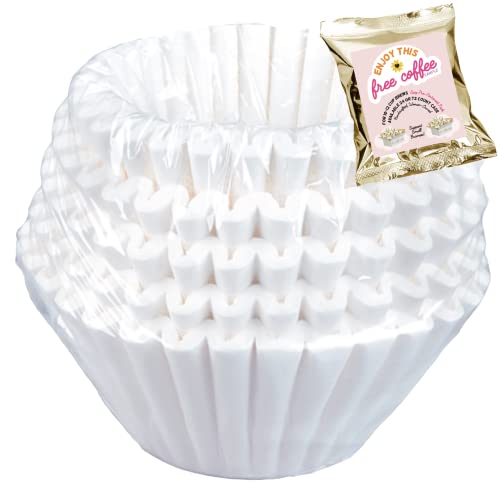 Extra Large Coffee Filters (13" x 5") Katy's 1.5 to 3 Gallon Coffee & Tea Filters with Craft Coffee Sample for BUNN Commercial Machines - Extra Uses for Straining Yogurt, Cleaning, Crafting, and More