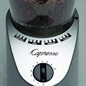 Capresso 560.04 Infinity Conical Burr Grinder, Brushed Silver (Renewed)
