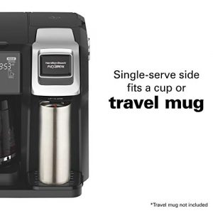Hamilton Beach FlexBrew Trio 2-Way Single Serve Coffee Maker & Full 12c Pot, Compatible with K-Cup Pods or Grounds, Combo, Silver
