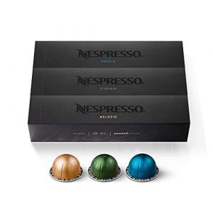 Nespresso Capsules VertuoLine, Medium and Dark Roast Coffee, Variety Pack, Stormio, Odacio, Melozio, 30 Count, Brews 7.77 Ounce