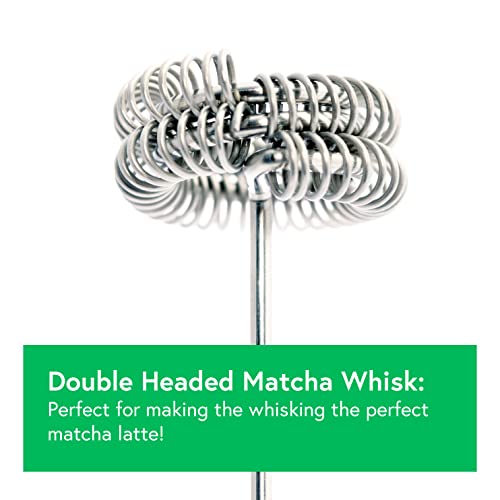 MATCHABAR Electric Matcha Whisk and Milk Frother | Handheld Matcha Green Tea Mixer and Blender | USB Rechargeable, Dual Speed, Stainless Steel | Powerful Whisk for Matcha Lattes, Coffee & Other Drinks