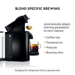 Nespresso Vertuo Plus Coffee and Espresso Machine by De'Longhi with Aeroccino, Ink Black