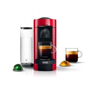 Nespresso Vertuo Plus Coffee and Espresso Maker by De'Longhi, Cherry Red