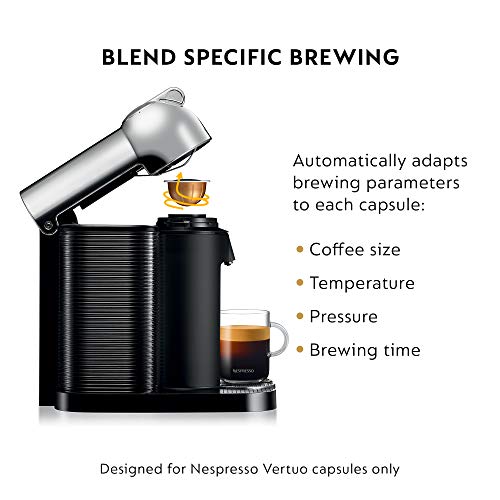 Breville BNV250CRO1BUC1 Vertuo Coffee and Espresso Machine, Chrome