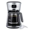 Mr. Coffee 31160393 Easy Measure 12 Cup Programmable Digital Coffee Maker Machine with Built In Water Filtration and Measuring Scoop, Silver