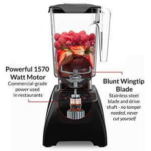 Blendtec Classic 575 Blender - WildSide+ Jar (90 oz) - Professional-Grade Power - Self-Cleaning - 4 Pre-programmed Cycles - 5-Speeds - Poppy Red