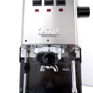 Gaggia RI9380/46 Classic Pro Espresso Machine, Solid, Brushed Stainless Steel & Lavazza Super Crema Whole Bean Coffee Blend, Medium Espresso Roast, 2.2 Pound (Pack of 1)