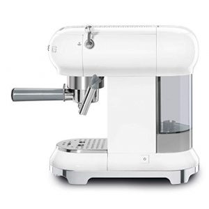 Smeg 50's Retro Style Aesthetic Espresso Coffee Machine, White