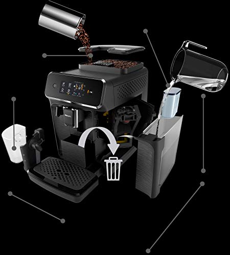 Philips 2200 Series Fully Automatic Espresso Machine w/LatteGo, Black, EP2230/14