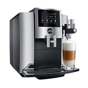 Jura S8 Superautomatic Touchscreen Espresso Machine with Milk Container, Bean Canister, Filter, Descaler & Espresso Cups Bundle (7 Items)