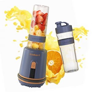 Smoothie Blender Laekerrt Personal Blender for Shakes and Smoothies, Portable Blender with 2 Tritan BPA-Free 20 oz Sport Travel Bottles (Navy Blue)