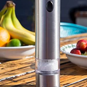 Cole & Mason Stainless Steel Battersea Battery-Operated Electric Salt & Pepper Mill Gift Set
