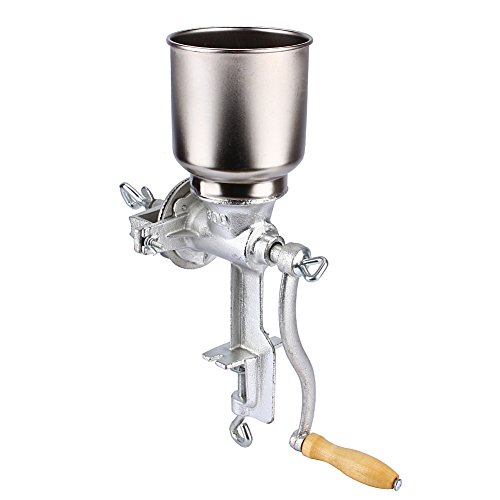 Hand Crank Grain Mill, Table Clamp Manual Corn Grain Grinder Cast Iron Mill Grinder for Grinding Nut Spice Wheat Coffee Home Kitchen Commercial Use