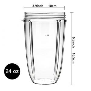 Replacement Cups for Nutribullet Replacement Parts 24oz Blender Cups Compatible with NutriBullet 600w and 900w Blender