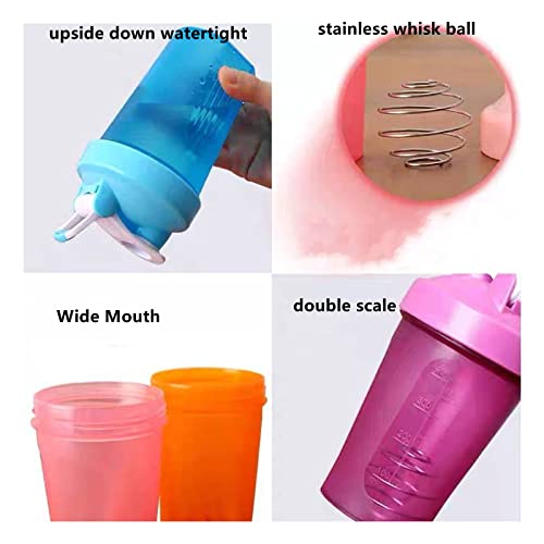 Protein Shaker Bottle Blender for Shake and Pre Work Out, Best Shaker Cup (BPA free) w. Classic Loop Top & Whisk Ball, Kitchen Water Bottle (16OZ-400ML, Black Top/Black Body)