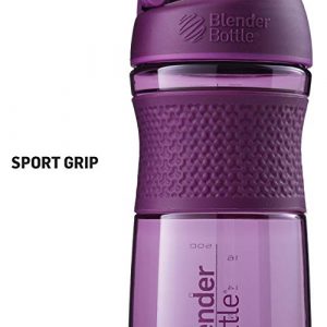 BlenderBottle SportMixer Twist Cap Tritan Grip Shaker Bottle, 20-Ounce, White