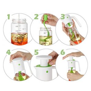 Salad Dressing Mixer Bottle - Pressing & Pour Salad Dressing Mixer - Pressing Cup for Salad Dressing Juice Storage Ketchup