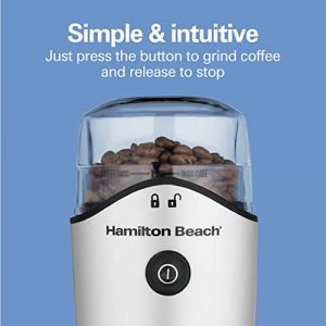 Hamilton Beach 4.5oz Electric Coffee Grinder For Beans, Spices & More, Stainless Steel Blades, Silver (80350R)