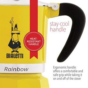 Bialetti 4982 Rainbow Espresso Maker, Yellow
