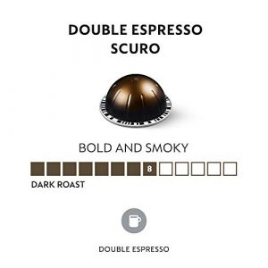 Nespresso Capsules VertuoLine, Double Espresso Scuro, Dark Roast Espresso Coffee, 30 Count Coffee Pods, Brews 2.7 Ounce