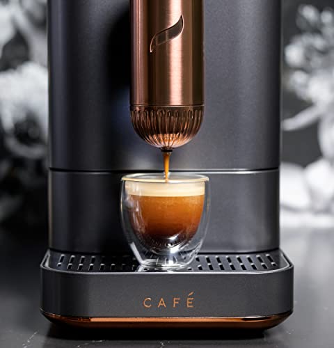 Café Affetto Automatic Espresso Machine | Brew in 90 Seconds | 20 Bar Pump Pressure for Balanced Extraction | Five Adjustable Grind Size Levels | WiFi Connected for Drink Customization | Matte Black