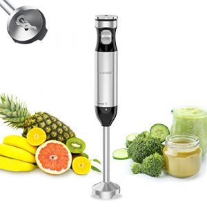 Hand Blender Mixer,Mini Electric Stick with Multi-Speed Control & Safety Child Lock For Baby Food,Fruits,Sauces and Soup